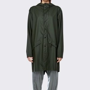 RAINS Unisex Long Jacket, Green